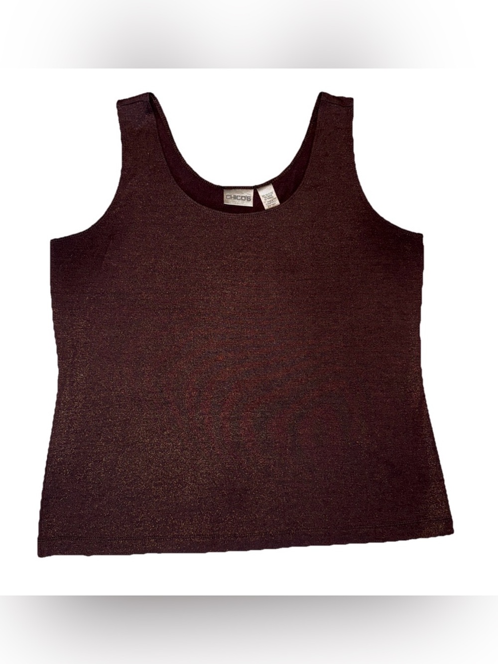 L Chico women’s brown and gold sparkle, tank top size 2 round neck